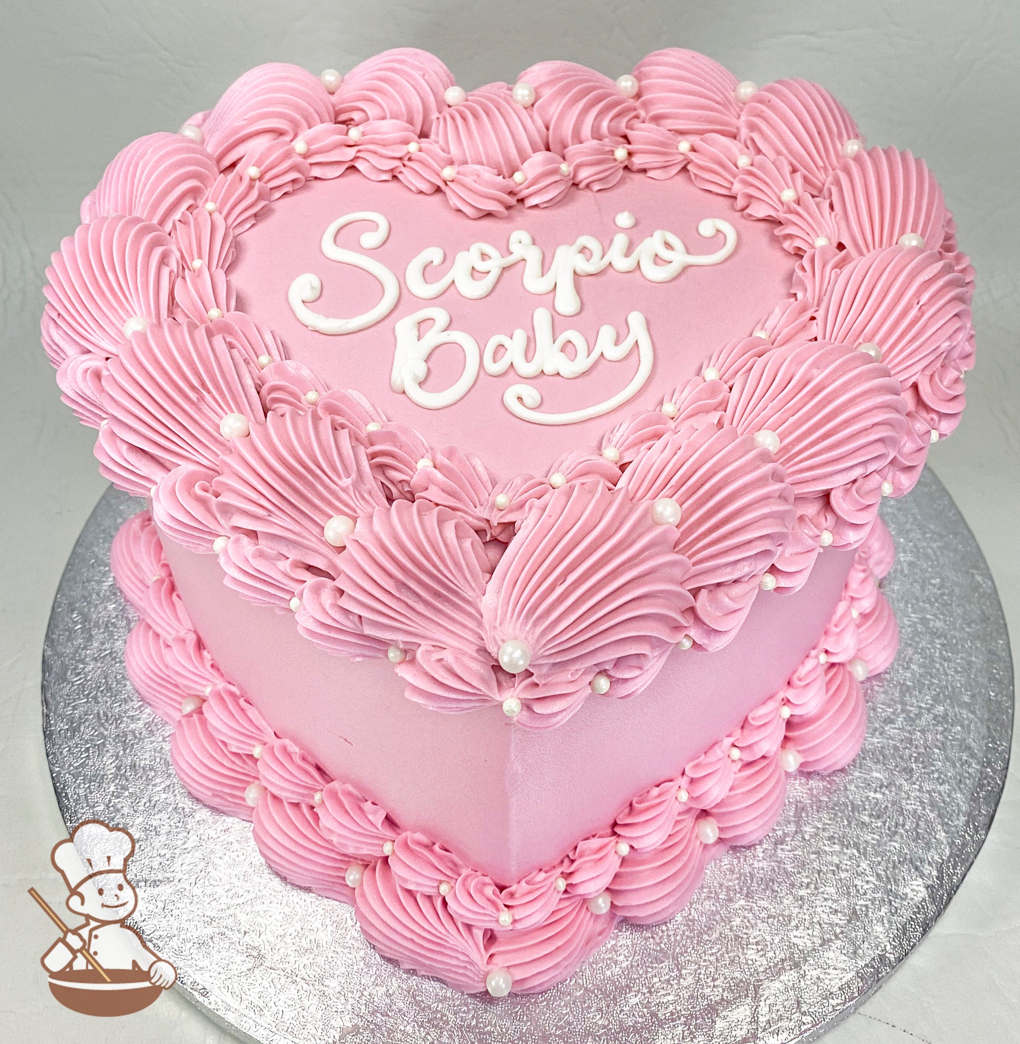 Sugar Pearls Vintage Heart Specialty Cake | Freedom Bakery