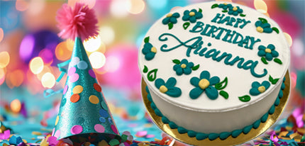 Custom birthday cakes at Freedom Bakery