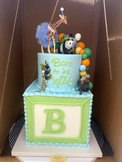 Zoo Baby Shower Cake