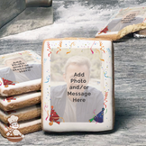 Celebrate with Confetti Photo Cookies (Rectangle)