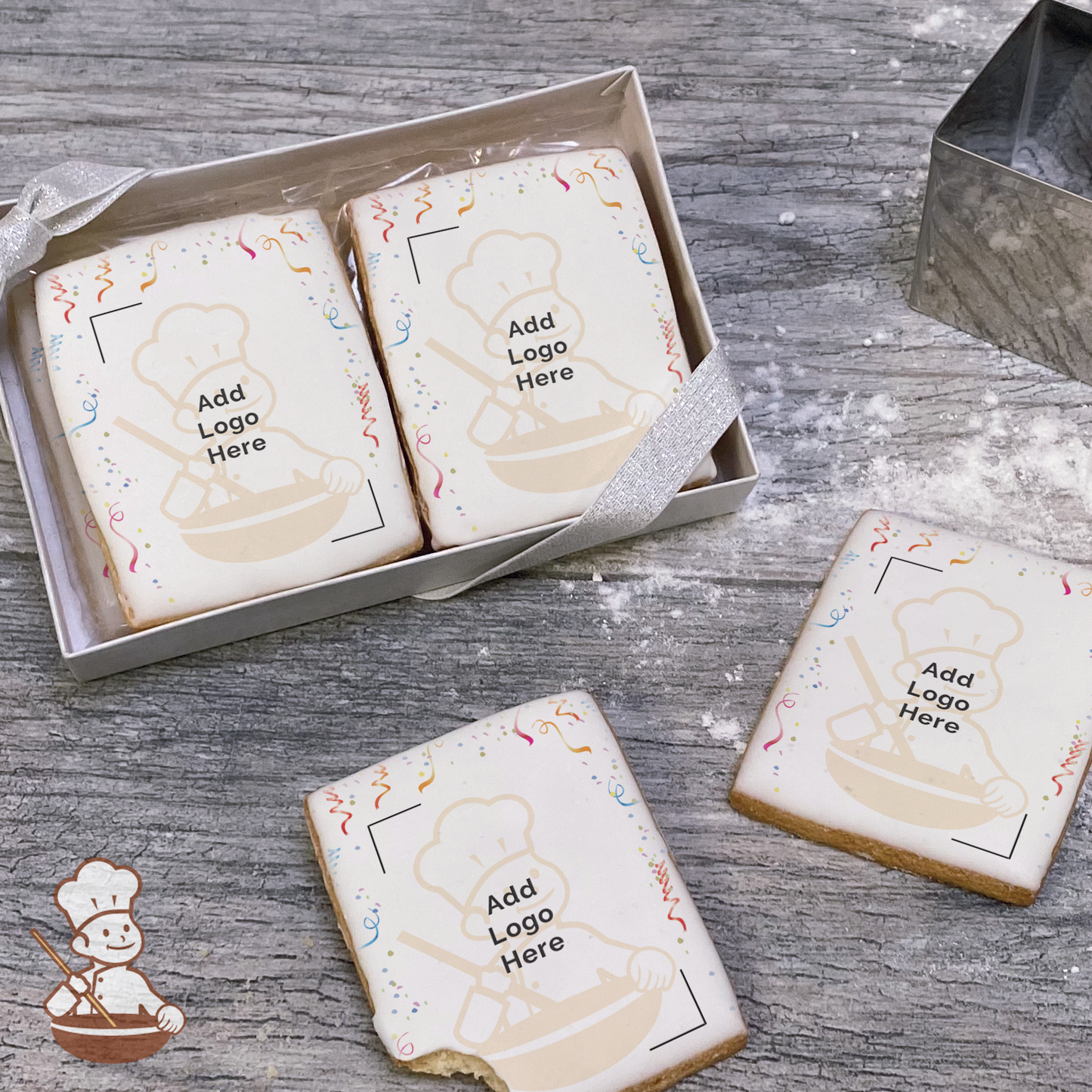 Celebrate with Confetti Logo Cookie Small Gift Box (Rectangle)