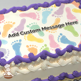 Footprints Photo Cake