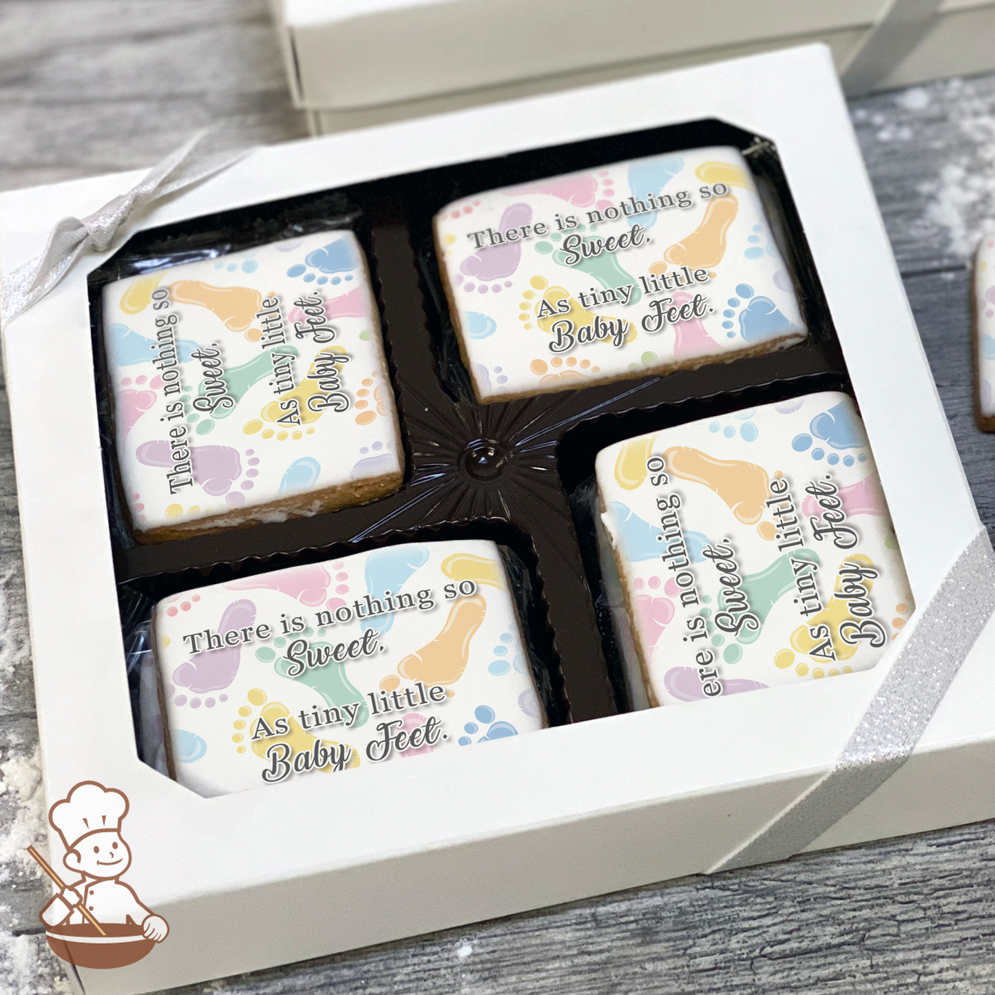 Footprints Cookie Gift Box (Rectangle)
