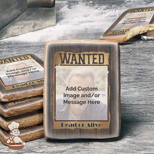 Wanted Poster Photo Cookies (Rectangle)