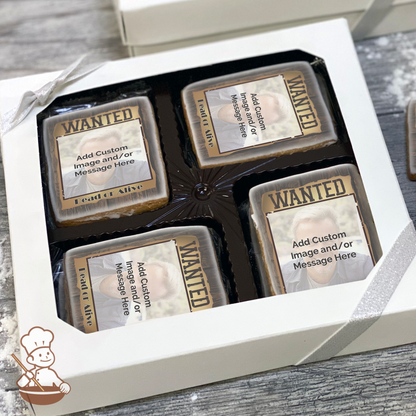 Wanted Poster Photo Cookie Gift Box (Rectangle)