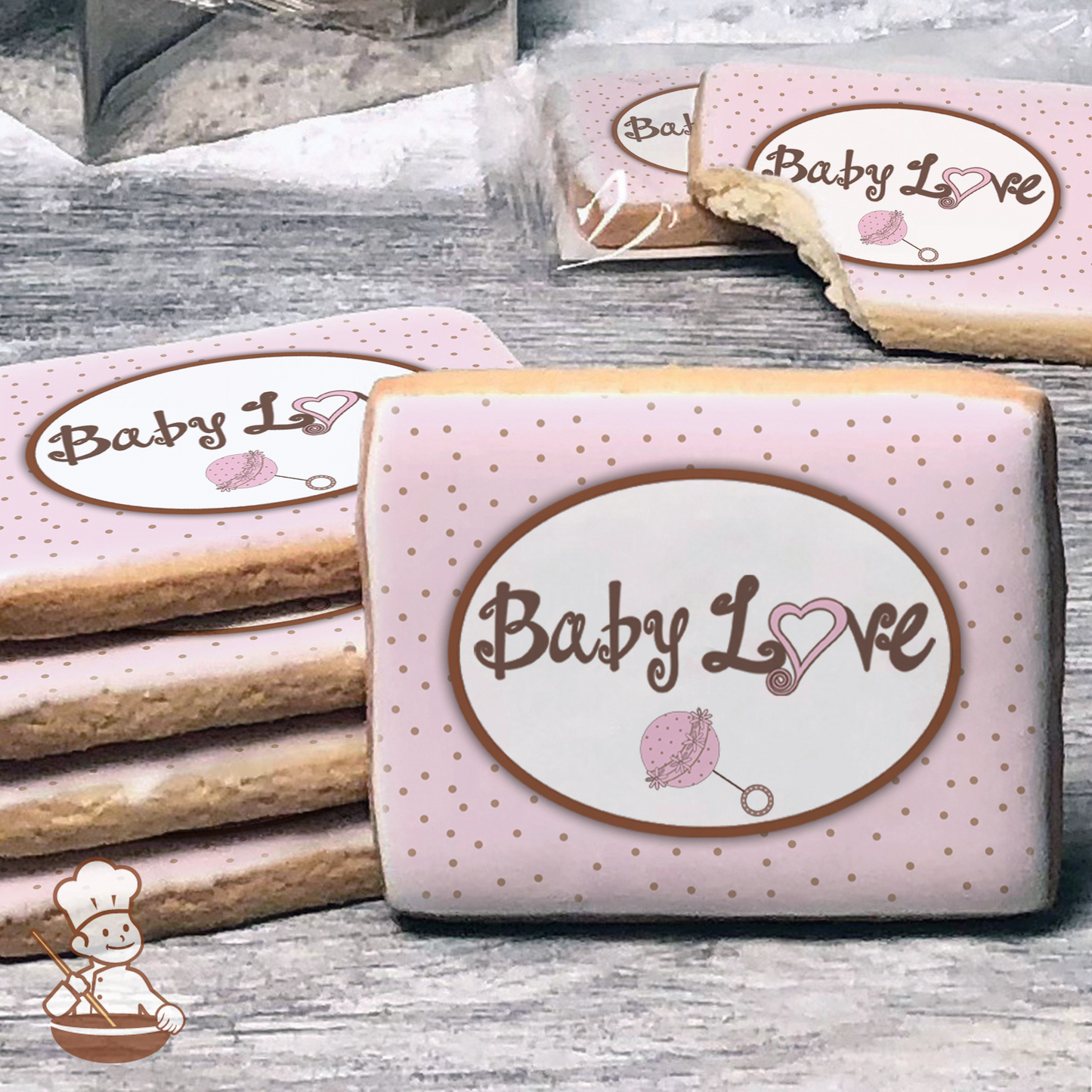 Baby Love - Pink Cookies (Rectangle)