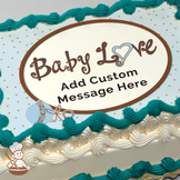 Baby Love - Blue Photo Cake