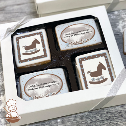Baby Love - Blue Photo Cookie Gift Box (Rectangle)