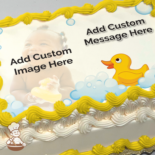 Quack Quack Rubber Ducky Custom Photo Cake