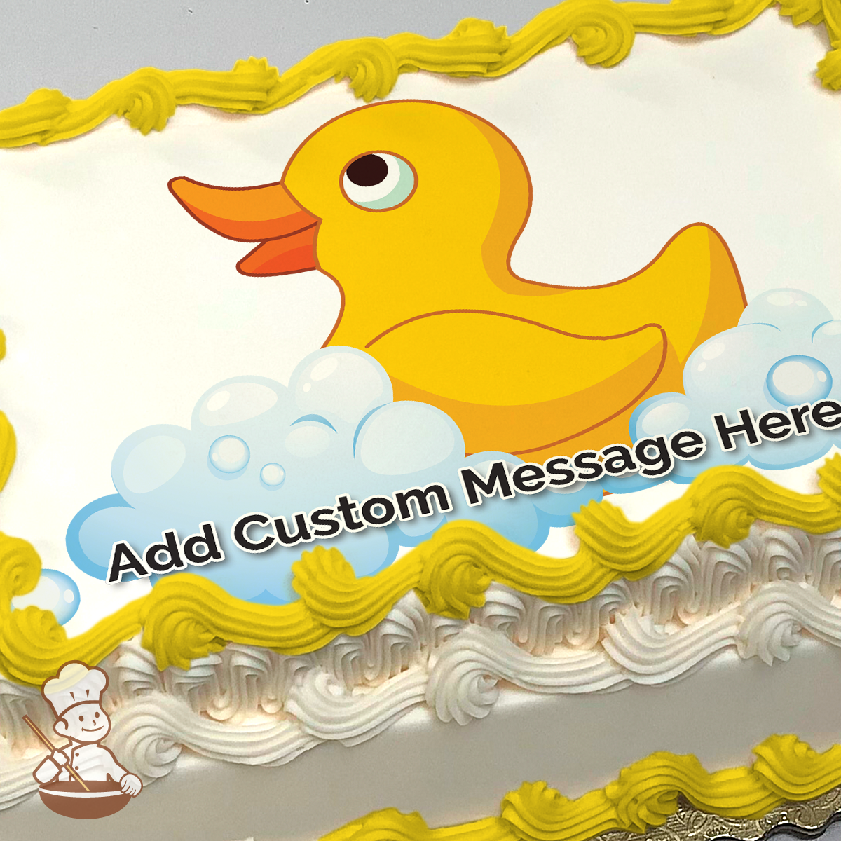 Quack Quack Rubber Ducky Photo Cake