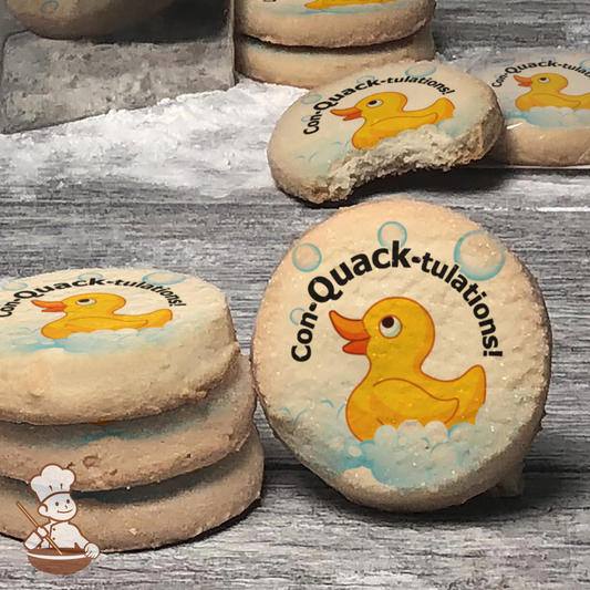 Quack Quack Rubber Ducky Cookies (Round Unfrosted)