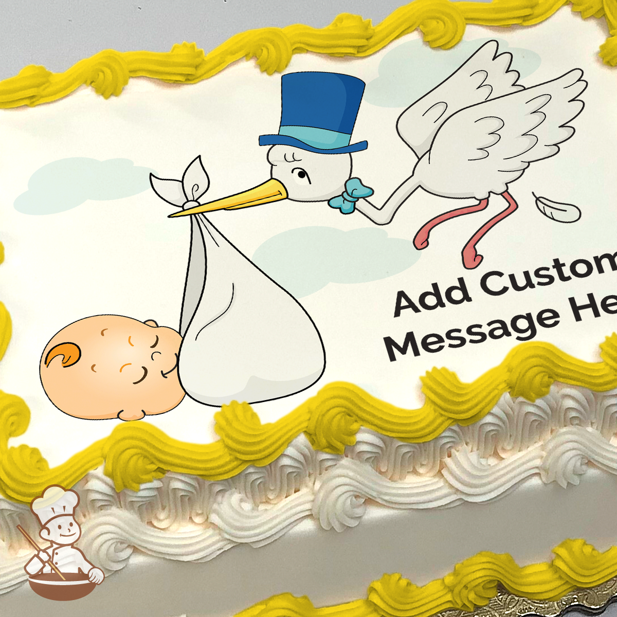 Stork's Special Delivery Photo Cake