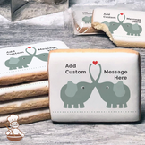 With a Ton of Love Custom Message Cookies (Rectangle)