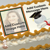 Graduation Volleyball Custom Photo Cake