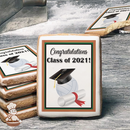 Graduation Volleyball Cookies (Rectangle)