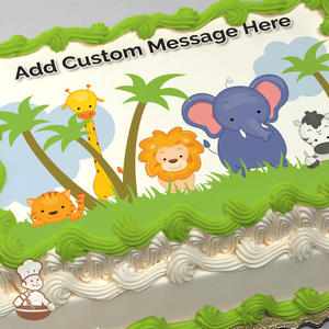 Safari Animals Photo Cake