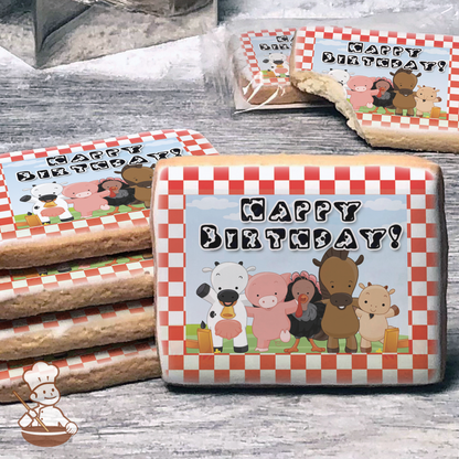 Barn Animal Friends Cookies (Rectangle)