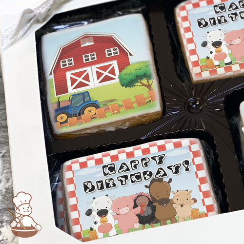 Barn Animal Friends Cookie Gift Box (Rectangle)
