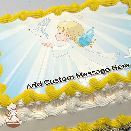 Angel Offering Photo Cake
