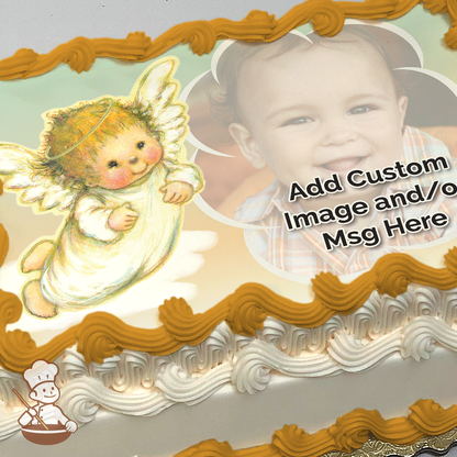 Little Cutie Angel Custom Photo Cake