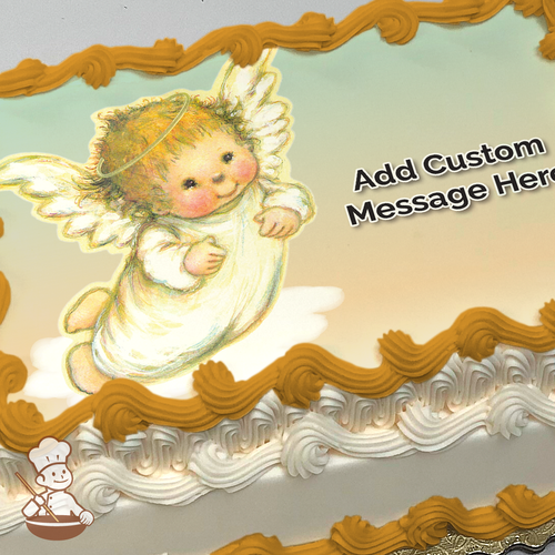 Little Cutie Angel Photo Cake