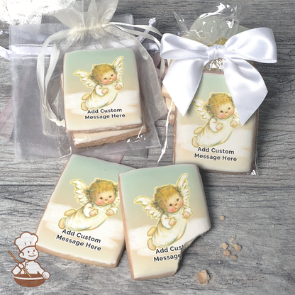 Little Cutie Angel Custom Message Cookies (Rectangle)