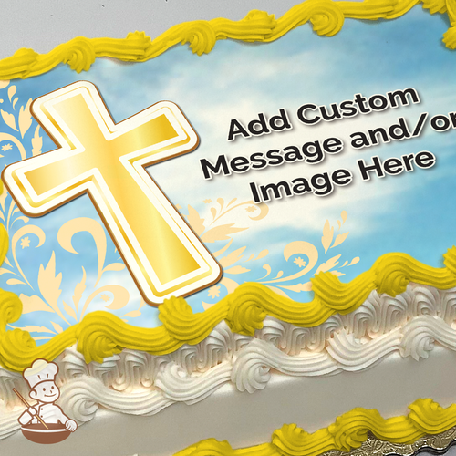 Heavenly Cross Photo Cake
