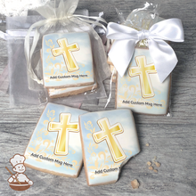 Load image into Gallery viewer, Heavenly Cross Custom Message Cookies (Rectangle)