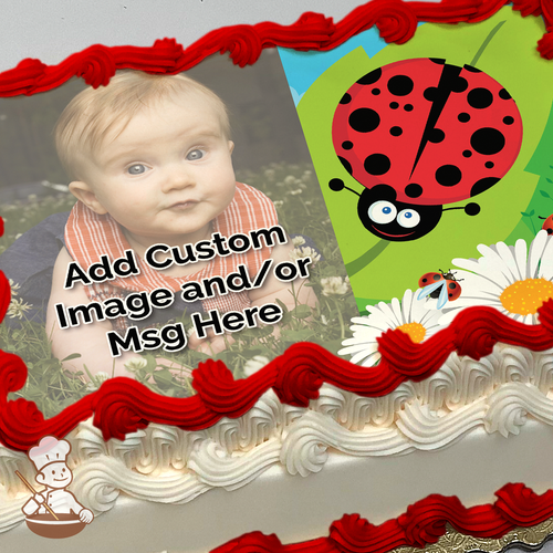 Lady Bug Custom Photo Cake