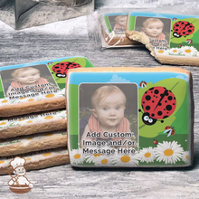 Load image into Gallery viewer, Lady Bug Photo Cookies (Rectangle)