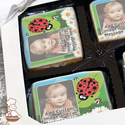 Lady Bug Photo Cookie Gift Box (Rectangle)