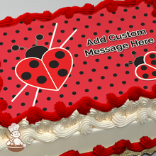 Load image into Gallery viewer, Lady Bug Polka Dots Photo Cake