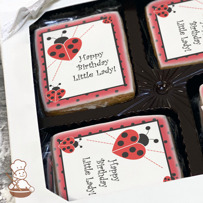 Lady Bug Polka Dots Cookie Gift Box (Rectangle)