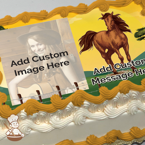 Mighty Mustang Custom Photo Cake