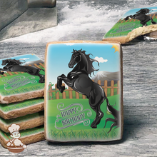 Load image into Gallery viewer, Black Stallion Cookies (Rectangle)