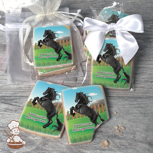 Black Stallion Custom Message Cookies (Rectangle)