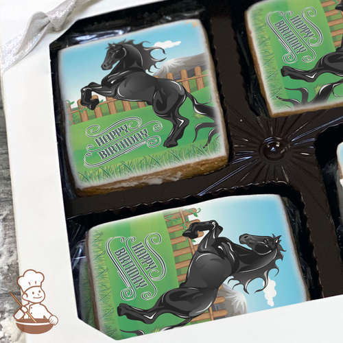 Black Stallion Cookie Gift Box (Rectangle)