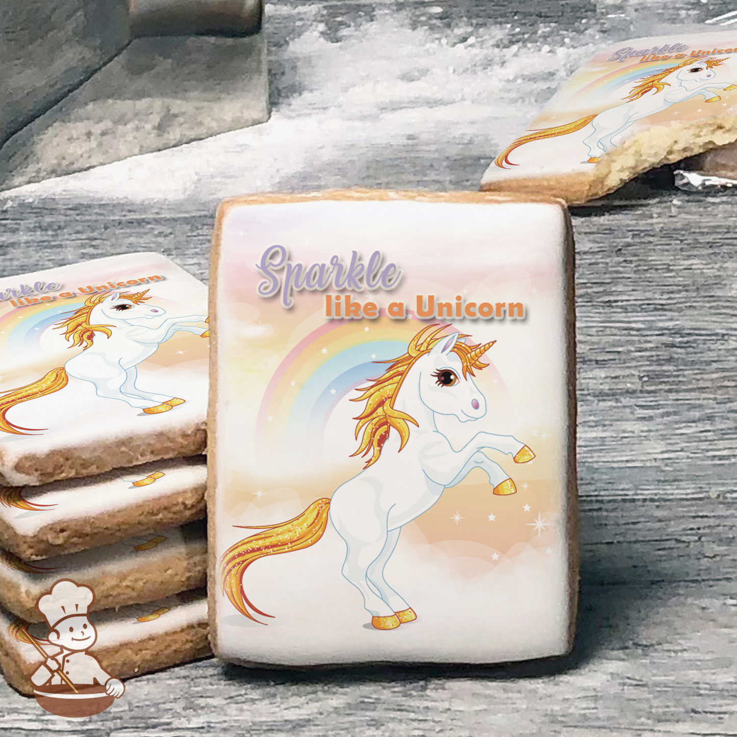 Sparkle like a Unicorn Cookies (Rectangle)