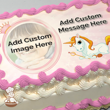 Load image into Gallery viewer, Princess Unicorn Custom Photo Cake