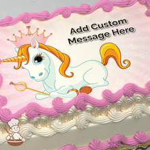 Load image into Gallery viewer, Princess Unicorn Photo Cake