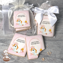 Load image into Gallery viewer, Princess Unicorn Custom Message Cookies (Rectangle)