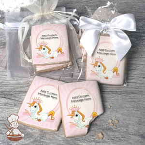 Princess Unicorn Custom Message Cookies (Rectangle)