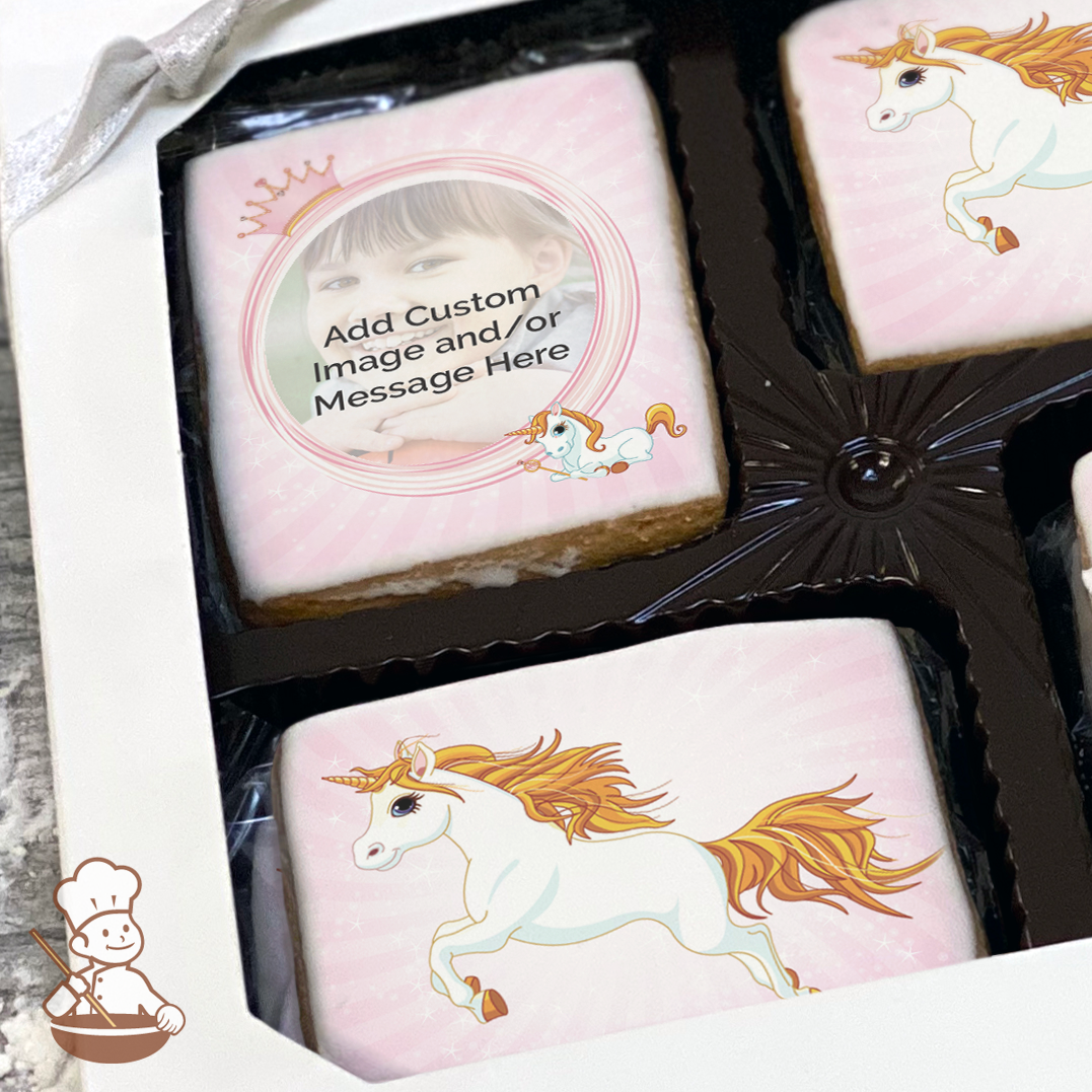 Princess Unicorn Photo Cookie Gift Box (Rectangle)