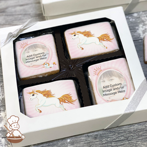 Princess Unicorn Photo Cookie Gift Box (Rectangle)