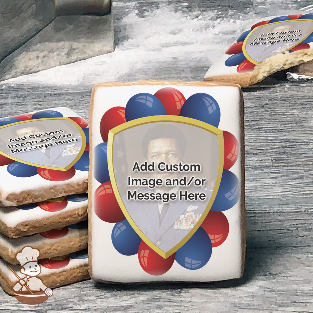 Shield of Honor Photo Cookies (Rectangle)