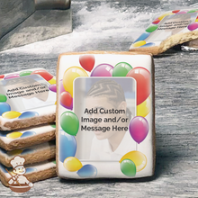 Load image into Gallery viewer, Floating Balloons Photo Cookies (Rectangle)