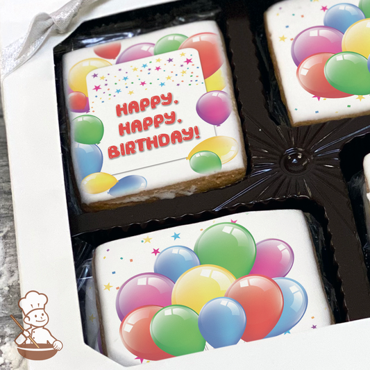 Floating Balloons Cookie Gift Box (Rectangle)