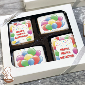Floating Balloons Cookie Gift Box (Rectangle)