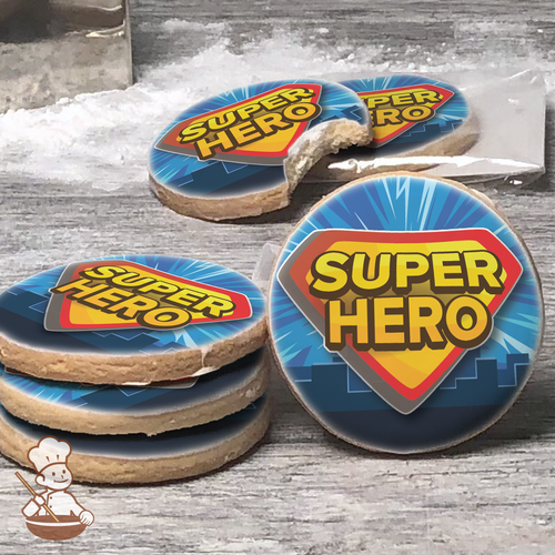 Super Hero Badge Cookies (Round)