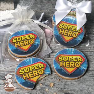 Super Hero Badge Cookies (Round)